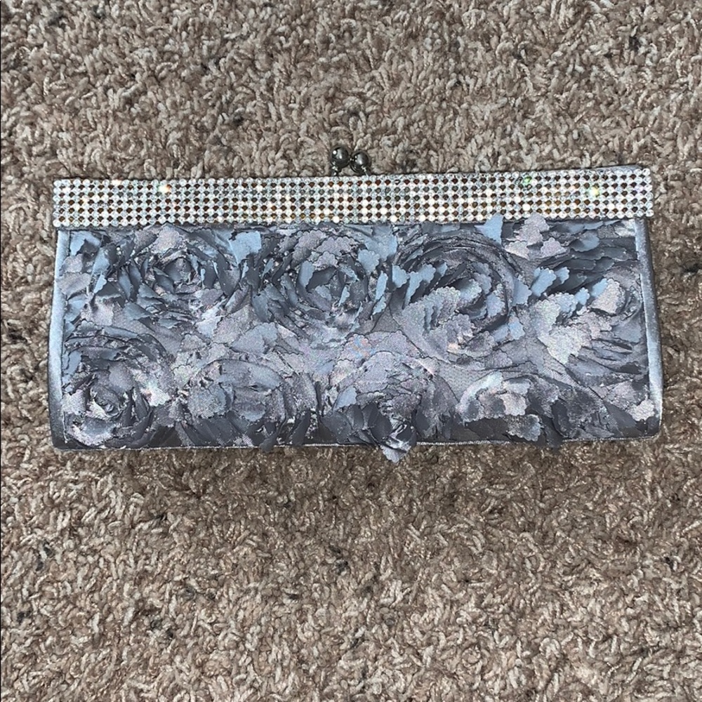 Silver Flower Purse